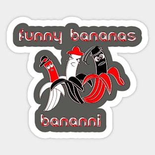 funny bananas Bananni Fruit Humor Cartoon Comedy Silly Sticker